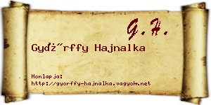 Győrffy Hajnalka névjegykártya